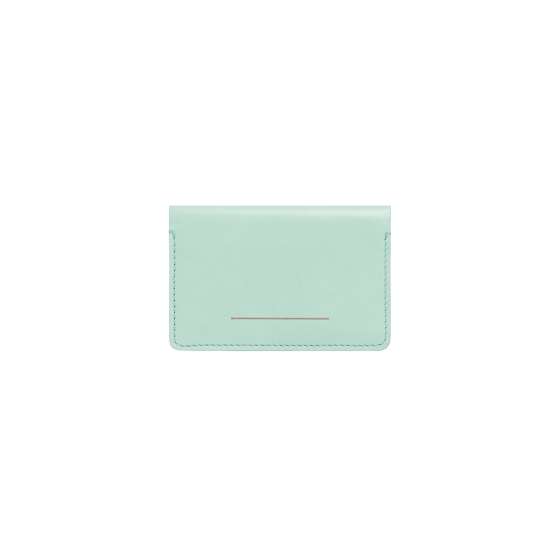 Double Card Holder / Mint / Vacchetta Leather 2