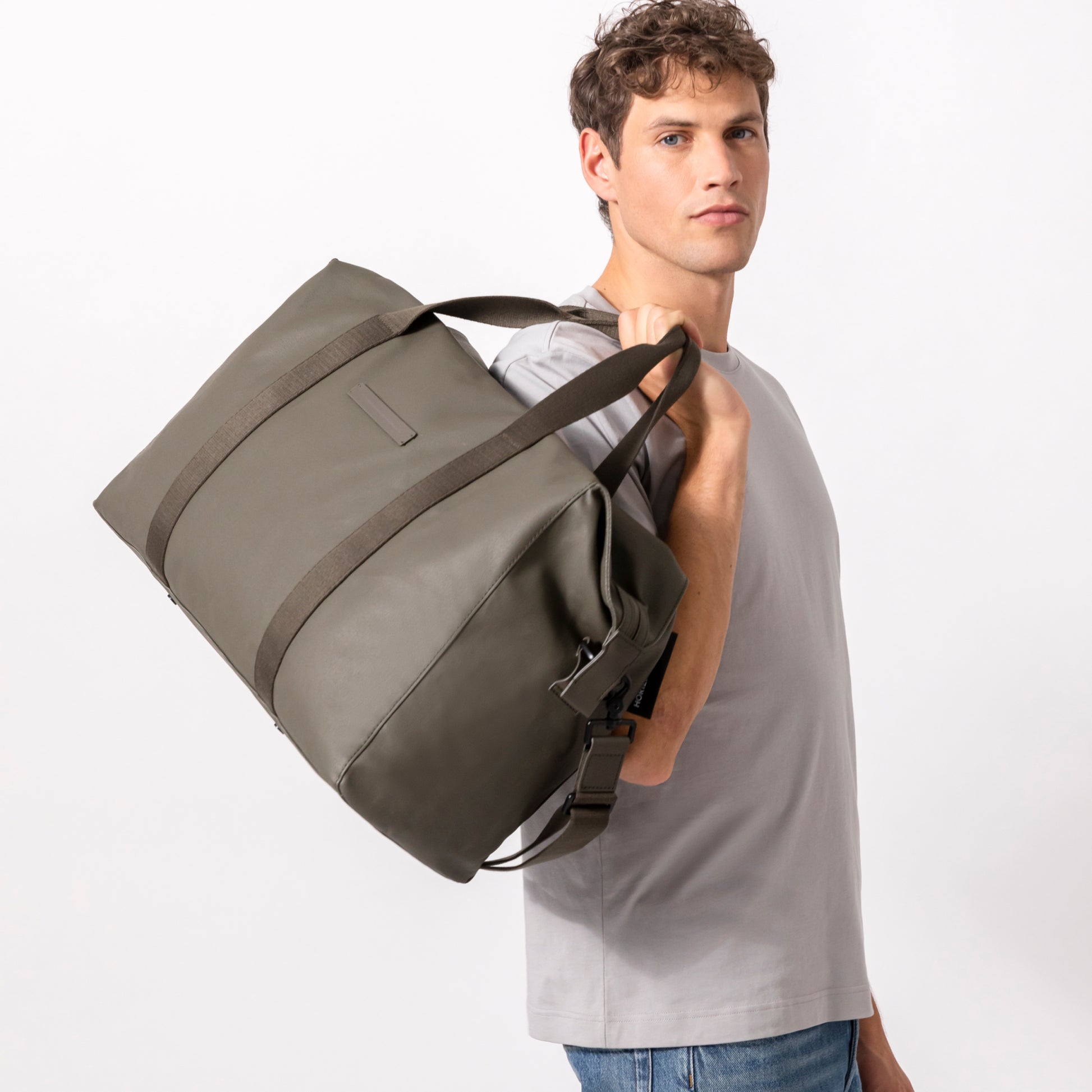 SoFo Weekender M / Dark Olive / Recycled Waxed Canvas 8