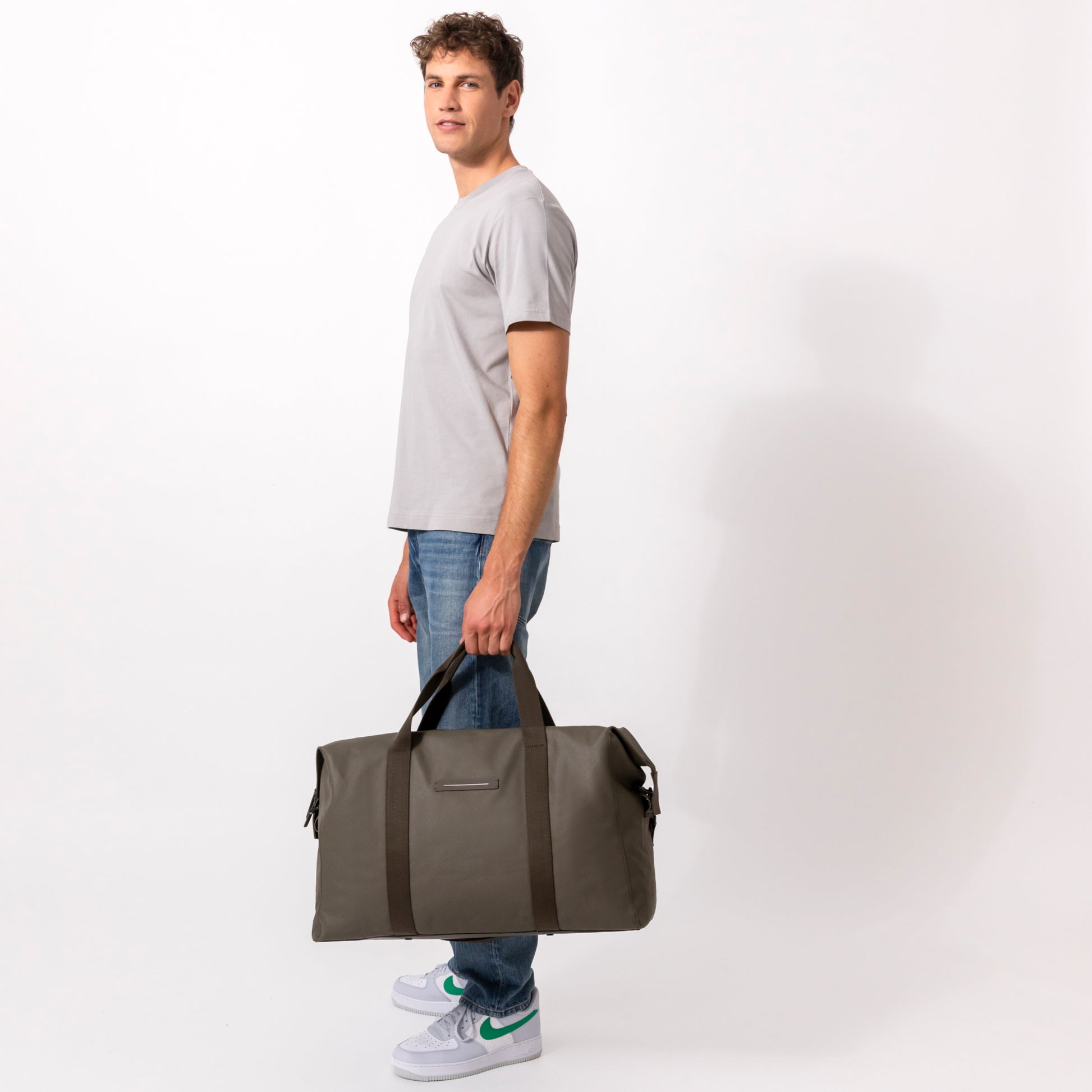 SoFo Weekender M / Dark Olive / Recycled Waxed Canvas 9