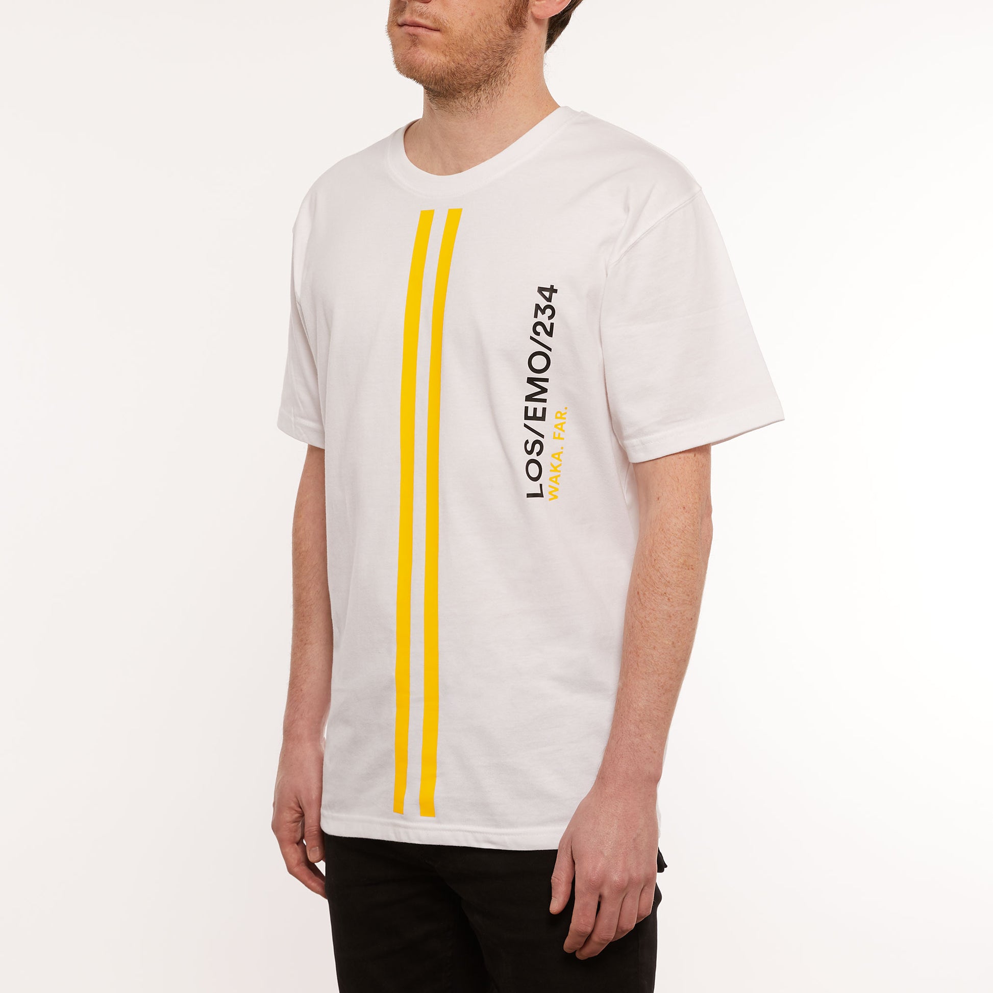 Danfo T-Shirt / White / Lagos Yellow / Organic Cotton / M 3