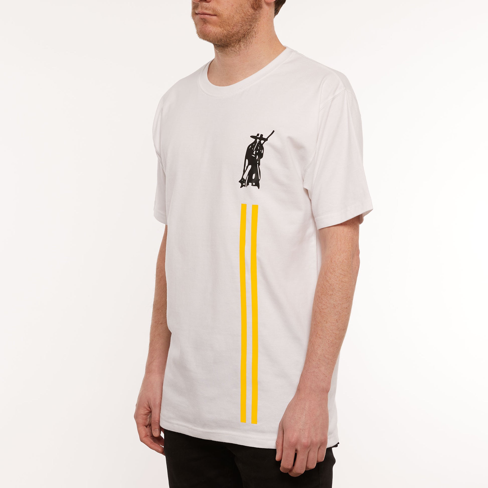 Eyo T-shirt / White / Lagos Yellow / Organic Cotton / S 3
