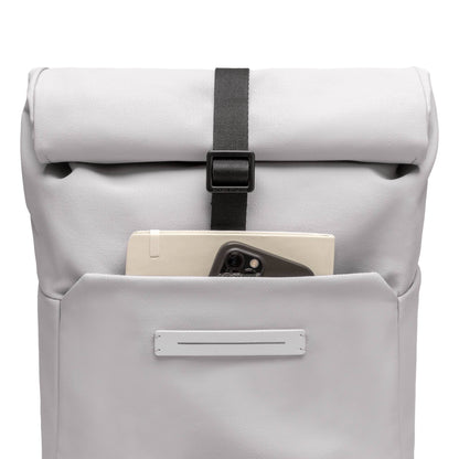 Sofo Rolltop Rucksack Rucksack Light Quartz Grau Vorderseite - Wasserabweisend Vegan Ergonomisch - Horizn Studios