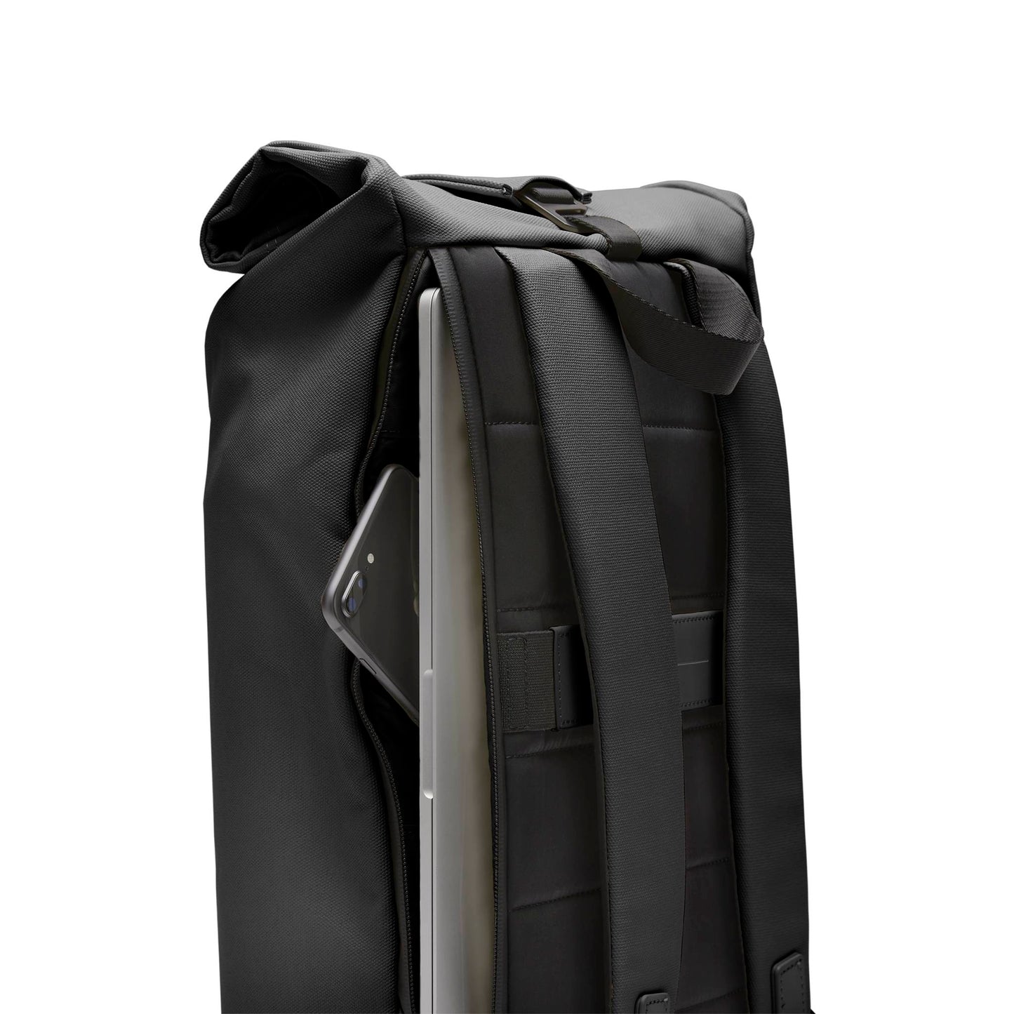 SoFo Rolltop Backpack / All Black / Recycled Cotton Canvas 7