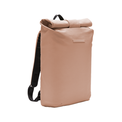 Sofo Rolltop Rucksack Beige Rosa Seitenansicht - Wasserabweisend Vegan Ergonomisch - Horizn Studios